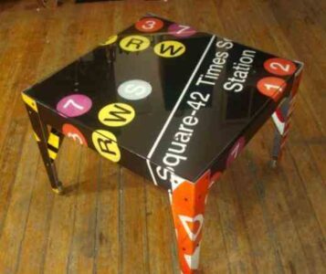 Re-Think Your Decor: Sustainable Furniture Made from Recycled Street Signs Image